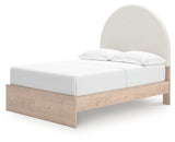 Arloster Tan/White Full Upholstered Panel Bed (Online Special Price) - Ornate Home