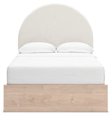 Arloster Tan/White Full Upholstered Panel Bed (Online Special Price) - Ornate Home