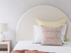 Arloster Tan/White Full Upholstered Panel Bed - Ornate Home