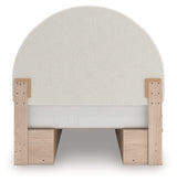 Arloster Tan/White Full Upholstered Panel Bed w/2 Under Bed Storage - Ornate Home