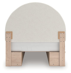 Arloster Tan/White Full Upholstered Panel Bed w/2 Under Bed Storage - Ornate Home