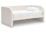 Arloster Tan/White Twin Upholstered Day Bed - Ornate Home
