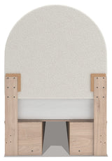 Arloster Tan/White Twin Upholstered Panel Bed with 4 Drawers Storage - Ornate Home