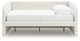Arloster White/Tan Full Upholstered Day Bed, Dresser and Mirror (Online Special Price) - Ornate Home