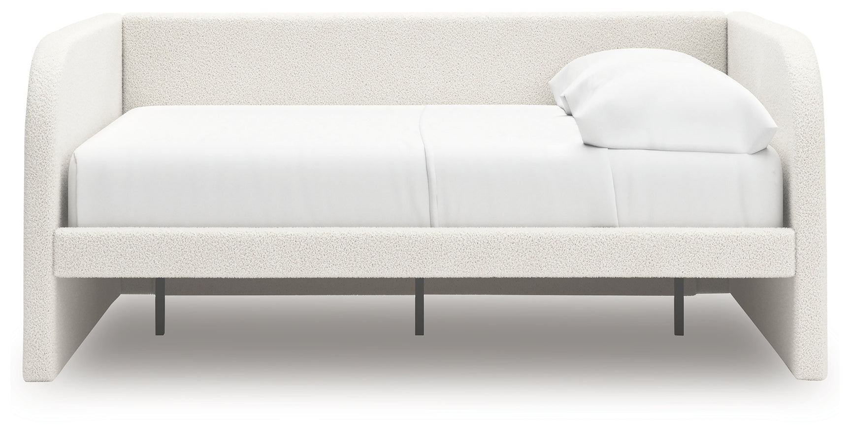 Arloster White/Tan Full Upholstered Day Bed, Dresser and Mirror (Online Special Price) - Ornate Home
