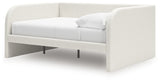 Arloster White/Tan Full Upholstered Day Bed, Dresser and Mirror (Online Special Price) - Ornate Home