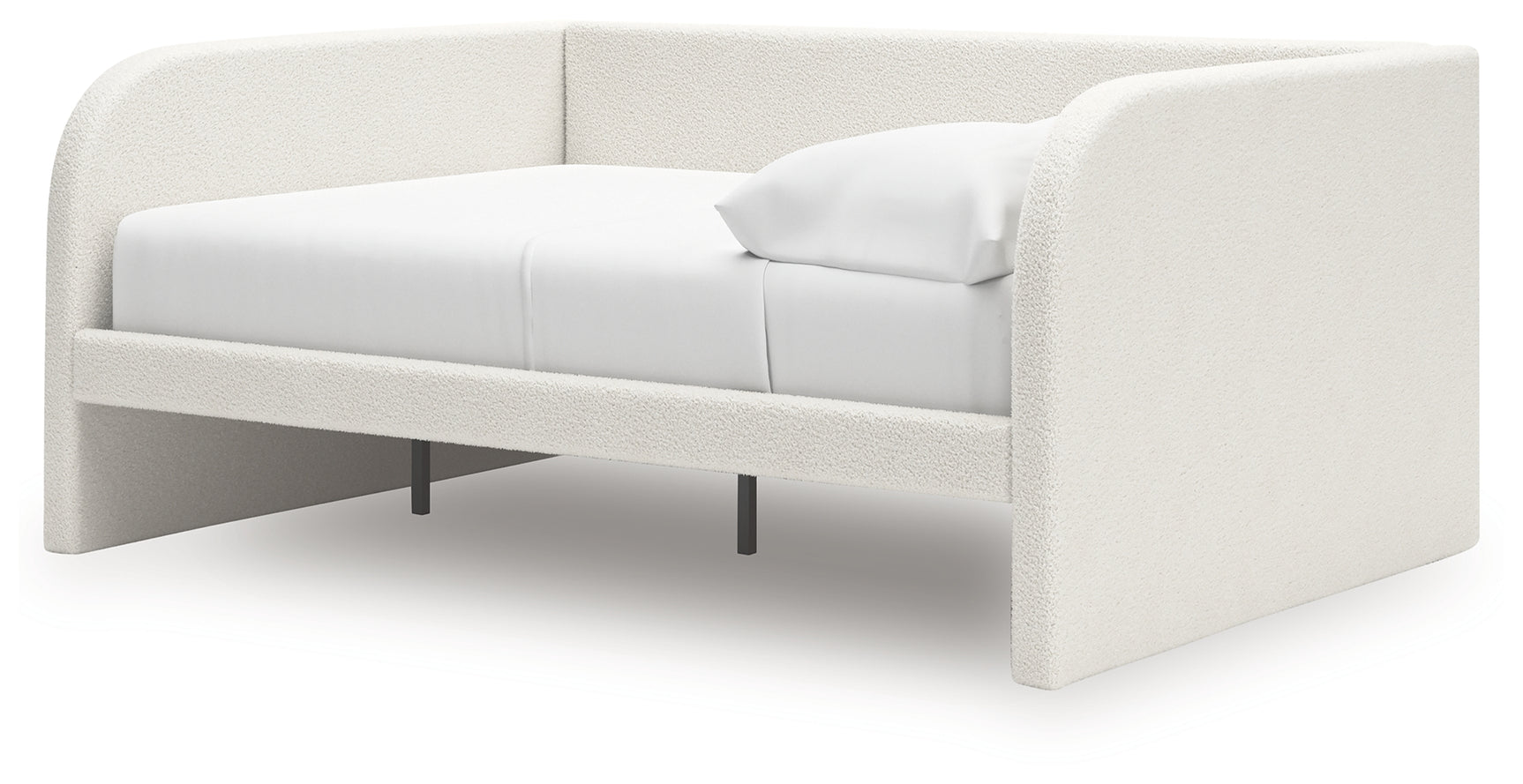 Arloster White/Tan Full Upholstered Day Bed, Dresser and Mirror (Online Special Price) - Ornate Home