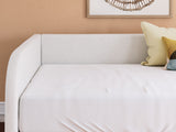 Arloster White/Tan Full Upholstered Day Bed, Dresser and Mirror (Online Special Price) - Ornate Home