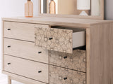 Arloster White/Tan Full Upholstered Day Bed, Dresser and Mirror (Online Special Price) - Ornate Home