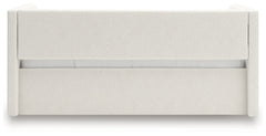 Arloster White/Tan Full Upholstered Day Bed, Dresser and Mirror - Ornate Home