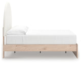 Arloster White/Tan Full Upholstered Panel Bed, Dresser and Mirror (Online Special Price) - Ornate Home