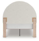 Arloster White/Tan Full Upholstered Panel Bed, Dresser and Mirror (Online Special Price) - Ornate Home