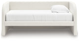 Arloster White/Tan Twin Upholstered Day Bed, Dresser and Mirror (Online Special Price) - Ornate Home
