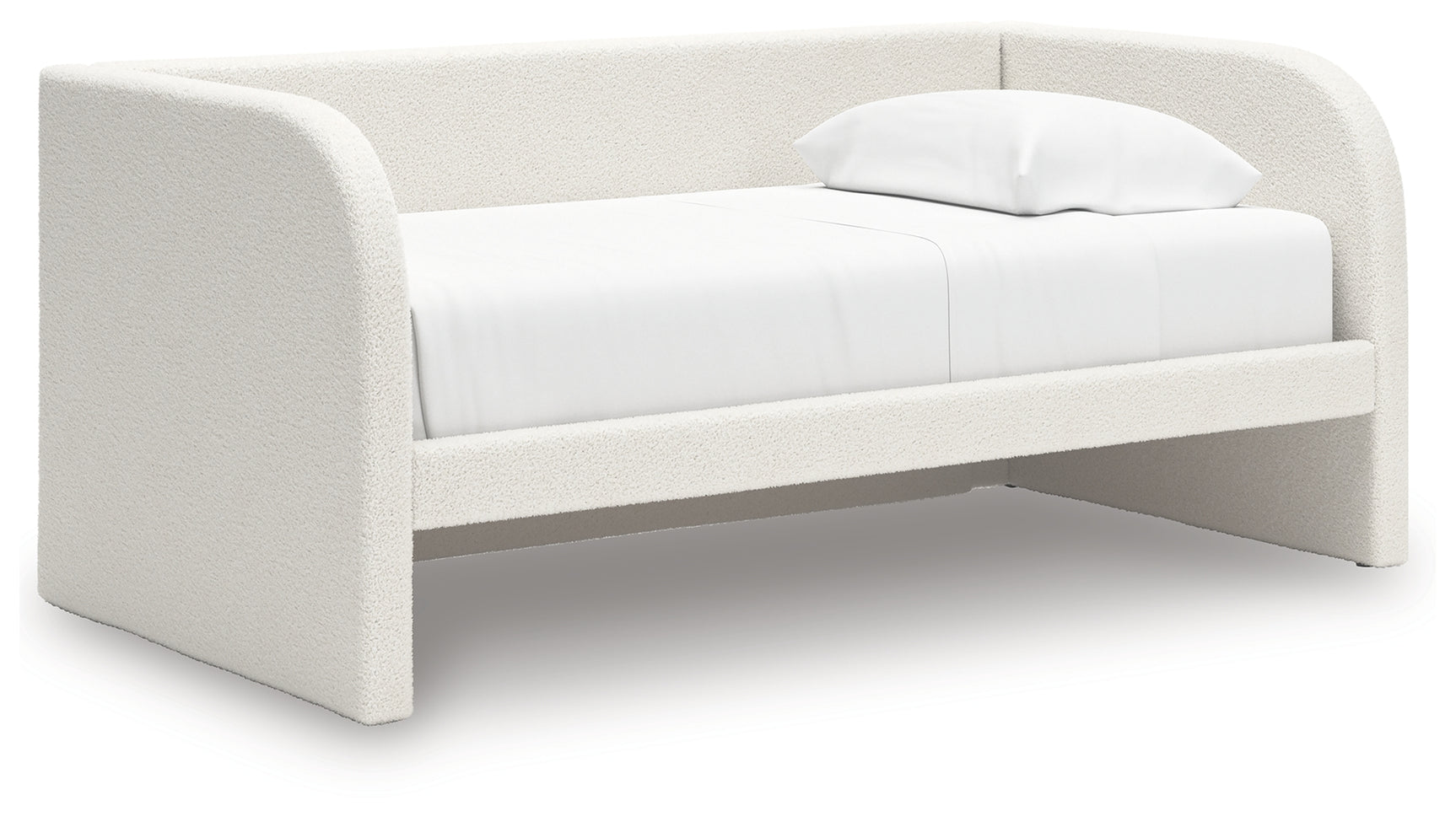 Arloster White/Tan Twin Upholstered Day Bed, Dresser and Mirror (Online Special Price) - Ornate Home