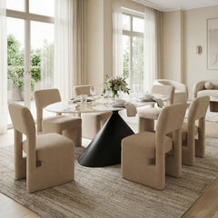 Armana White & Brown Dining Table - Ornate Home