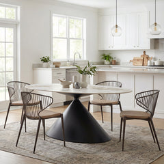 Armana White & Brown Dining Table - Ornate Home