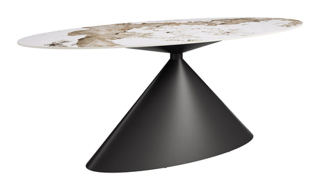 Armana White & Brown Dining Table - Ornate Home