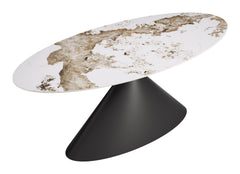 Armana White & Brown Dining Table - Ornate Home