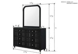 Armany Black Upholstered Panel Bedroom Set - Ornate Home