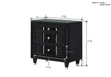 Armany Black Upholstered Panel Bedroom Set - Ornate Home