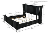 Armany Black Upholstered Panel Bedroom Set - Ornate Home