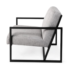 Armelle Gray/Black Fabric Seat Accent Chair - Ornate Home