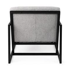 Armelle Gray/Black Fabric Seat Accent Chair - Ornate Home