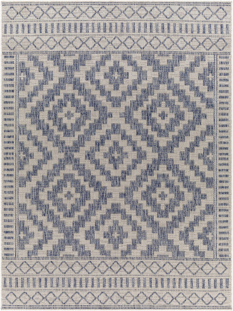 Armen Cream&Blue Outdoor Rug - Ornate Home