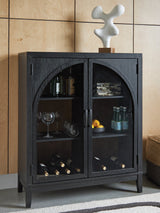 Armenleigh Black/Brown Bar Cabinet (Online Special Price) - Ornate Home
