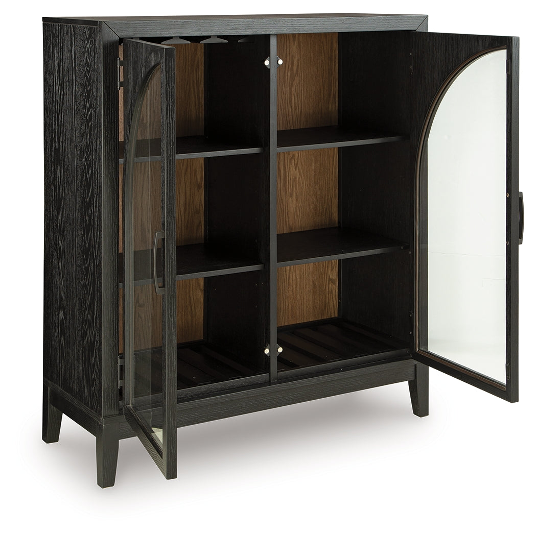 Armenleigh Black/Brown Bar Cabinet (Online Special Price) - Ornate Home