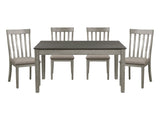 Armhurst Gray 5-piece Dinig Table Set - Ornate Home
