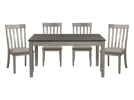 Armhurst Gray 5-piece Dinig Table Set - Ornate Home