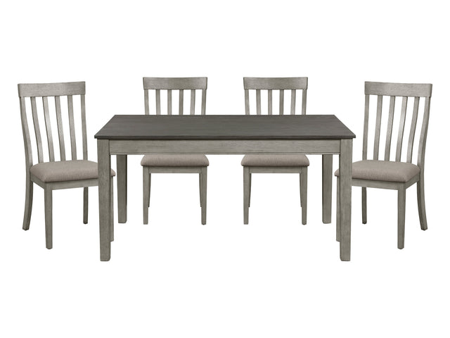 Armhurst Gray 5-piece Dinig Table Set - Ornate Home