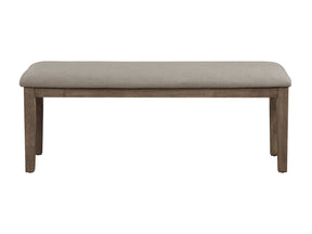 Armhurst Gray/Wire Brushed Brown Bench - Ornate Home