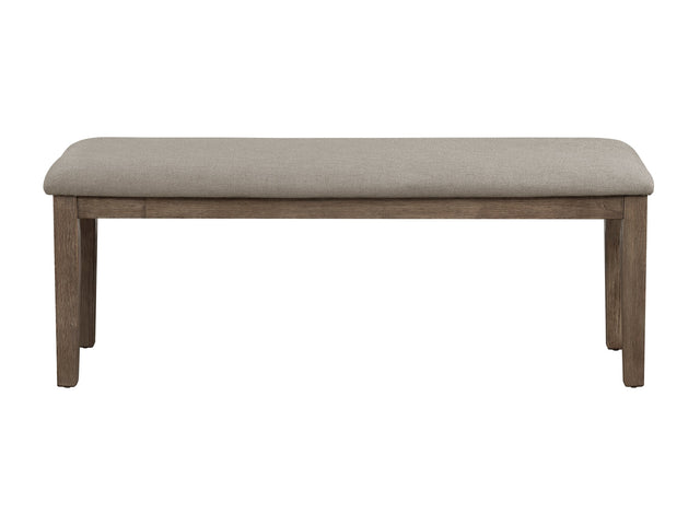 Armhurst Gray/Wire Brushed Brown Bench - Ornate Home