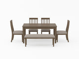 Armhurst Gray/Wire Brushed Brown Bench - Ornate Home