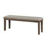Armhurst Gray/Wire Brushed Brown Bench - Ornate Home