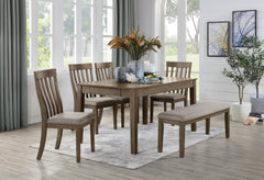 Armhurst Gray/Wire Brushed Brown Bench - Ornate Home