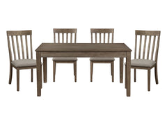 Armhurst Wire-Brushed Brown/Gray 5-Piece Dining Table Set - Ornate Home
