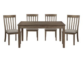 Armhurst Wire-Brushed Brown/Gray 5-Piece Dining Table Set - Ornate Home