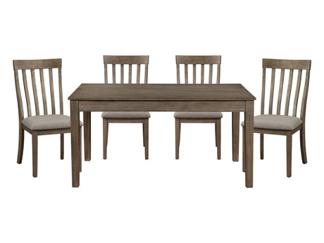 Armhurst Wire-Brushed Brown/Gray 5-Piece Dining Table Set - Ornate Home