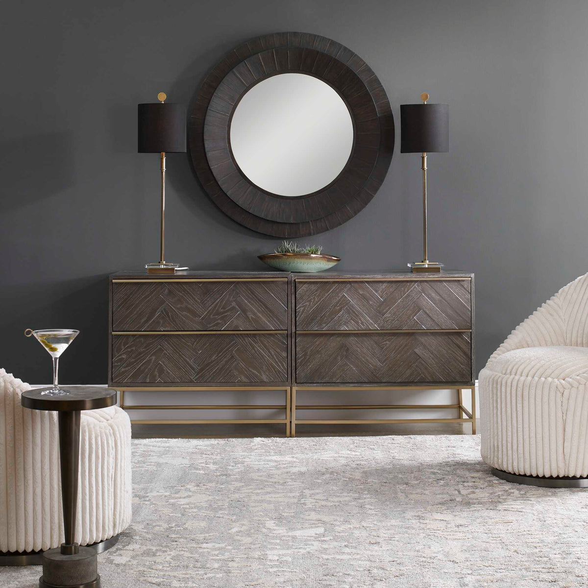 Armistead Dark Walnut Drawer Chest - Ornate Home