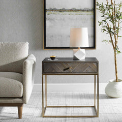Armistead Walnut Side Table - Ornate Home