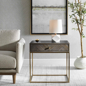 Armistead Walnut Side Table - Ornate Home