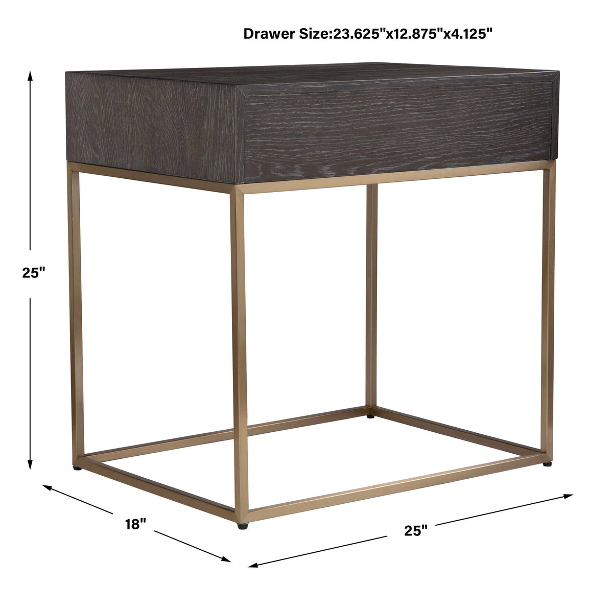 Armistead Walnut Side Table - Ornate Home