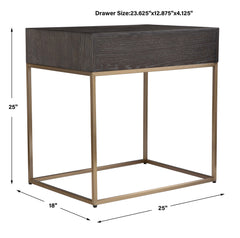 Armistead Walnut Side Table - Ornate Home