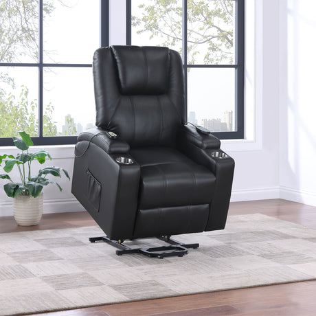 Armstrong Black Power Lift Recliner - Ornate Home
