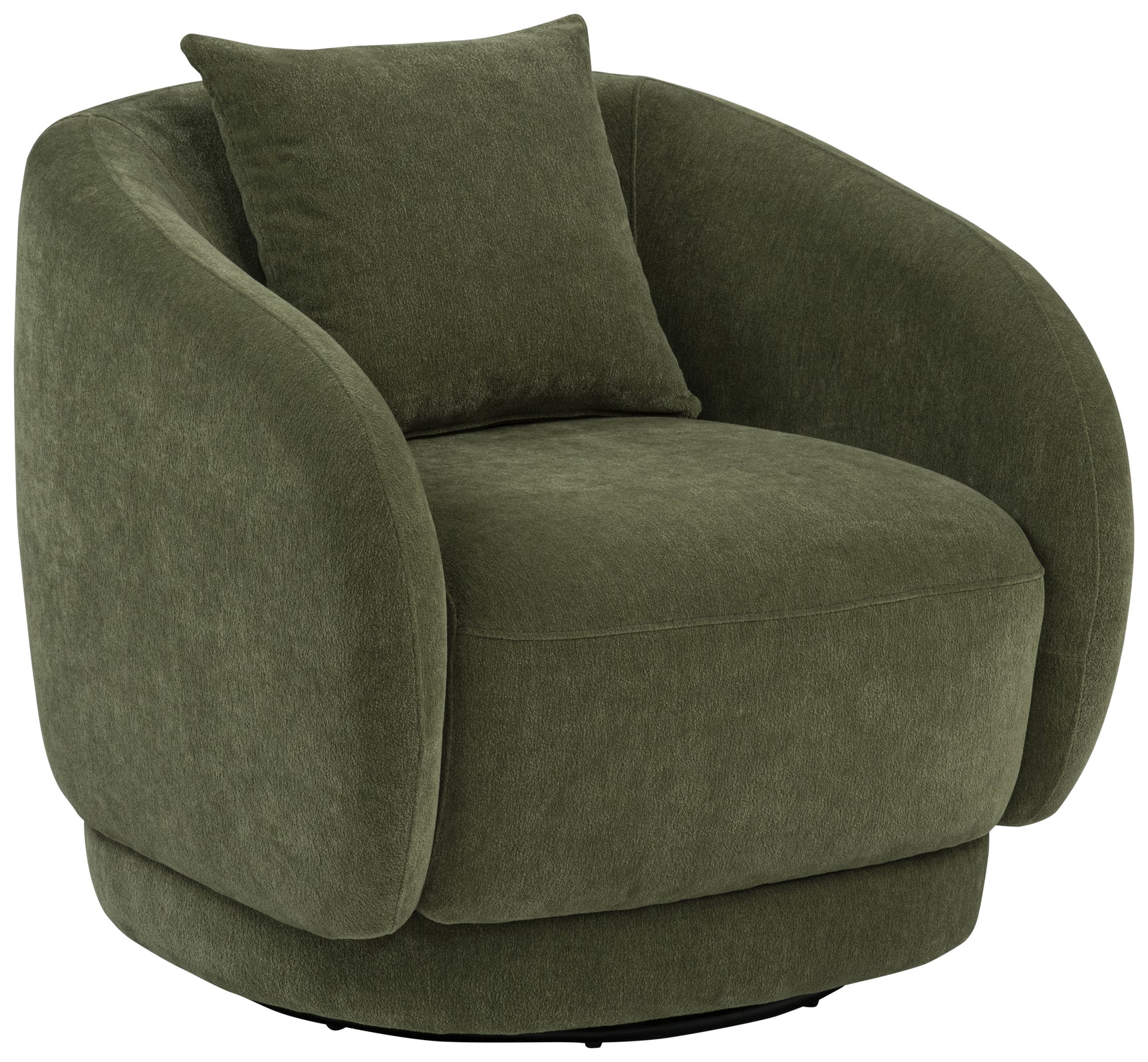 Arnaud Green Chenille Upholstered Swivel Accent Chair - Ornate Home