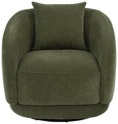 Arnaud Green Chenille Upholstered Swivel Accent Chair - Ornate Home