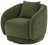 Arnaud Green Chenille Upholstered Swivel Accent Chair - Ornate Home